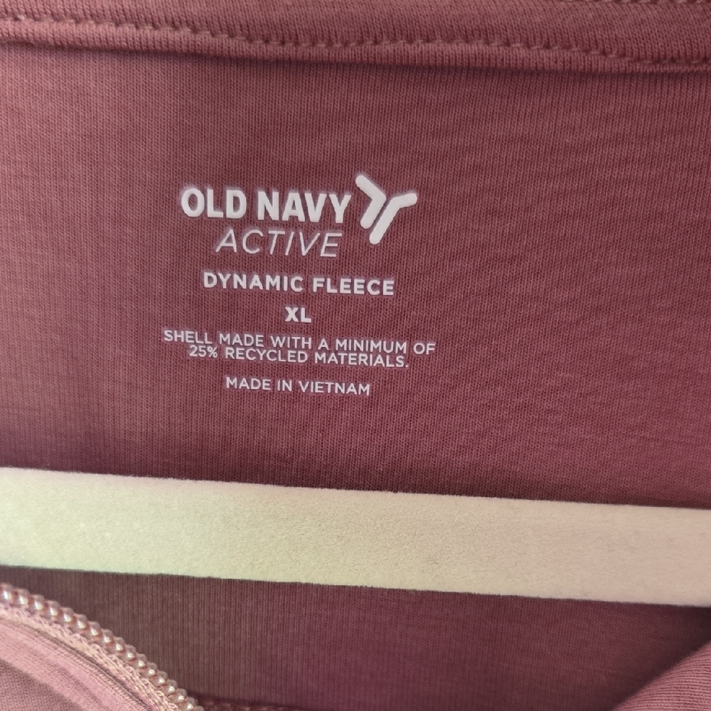 Old Navy Women's Pink Half-Zip Hoodie - Picture 2 of 3